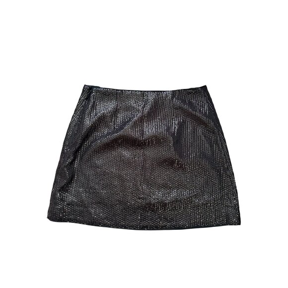 ABERCROMBIE & FITCH Black Sequin Mini Skirt Size 4 - Picture 3 of 6
